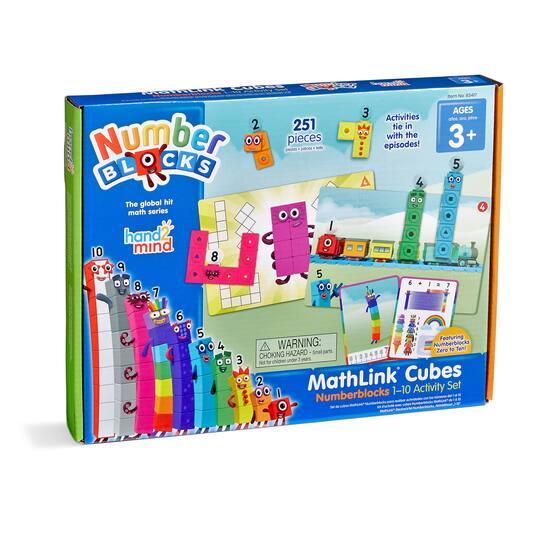 hand2mind® Numberblocks MathLink® 1 to 10 Activity Cubes Set